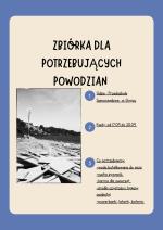 Zbiórka dla potrzebujących powodzian