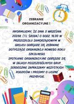 ZEBRANIE ORGANIZACYJNE W ROKU SZKOLNYM 2025/2026